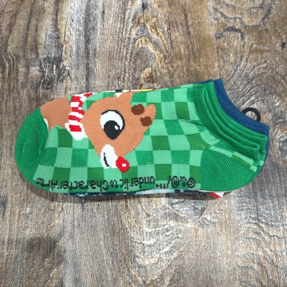 Rudolph Red Nose Reindeer | No Show Socks - Picture 2 of 4